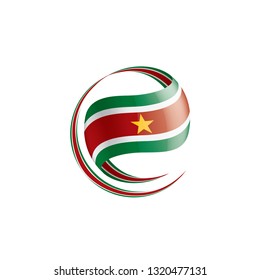 Suriname flag, vector illustration on a white background