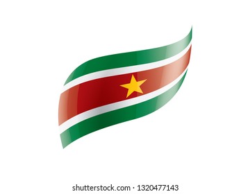 Suriname flag, vector illustration on a white background