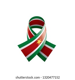 Suriname flag, vector illustration on a white background
