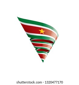 Suriname flag, vector illustration on a white background