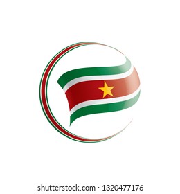 Suriname flag, vector illustration on a white background