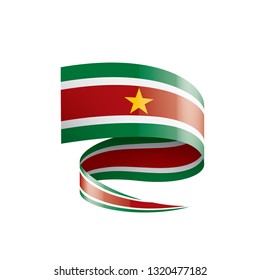 Suriname flag, vector illustration on a white background