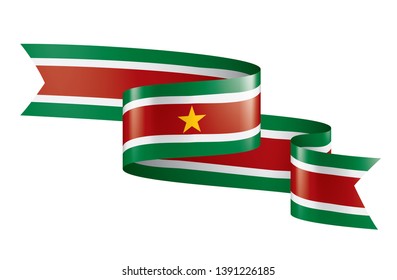 Suriname flag, vector illustration on a white background