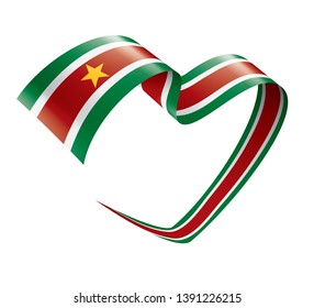 Suriname flag, vector illustration on a white background