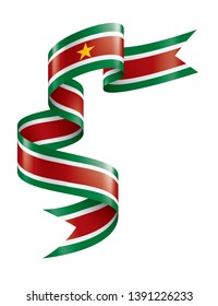 Suriname flag, vector illustration on a white background