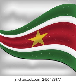 Suriname Flag Vector Template Design