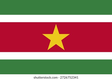 Bandera de Surinam ondeó en una reunión durante la celebración nacional en Paramaribo