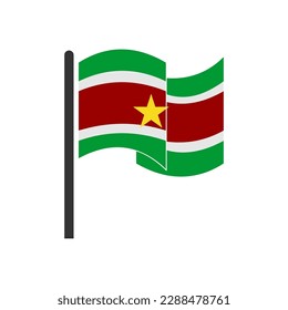 Suriname flags icon set, Suriname independence day icon set vector sign symbol