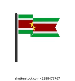 Symbolsatz für Suriname-Flaggen, Symbol für die Unabhängigkeit von Suriname, Symbol für Vektorsymbol