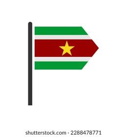 Suriname flags icon set, Suriname independence day icon set vector sign symbol