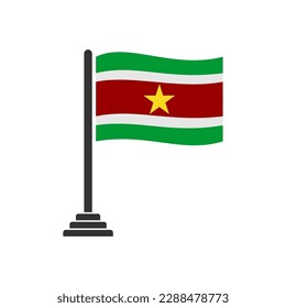 Suriname flags icon set, Suriname independence day icon set vector sign symbol