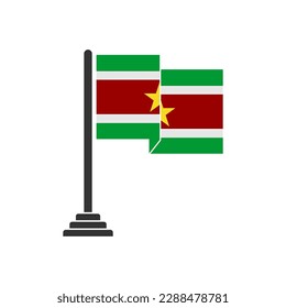 Suriname flags icon set, Suriname independence day icon set vector sign symbol