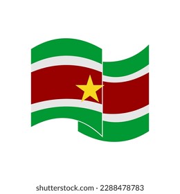 Suriname flags icon set, Suriname independence day icon set vector sign symbol