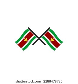 Suriname flags icon set, Suriname independence day icon set vector sign symbol