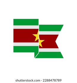 Symbolsatz für Suriname-Flaggen, Symbol für die Unabhängigkeit von Suriname, Symbol für Vektorsymbol