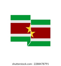 Indicadores de Surinam conjunto de iconos, símbolo del símbolo del vector del día de la independencia de Surinam