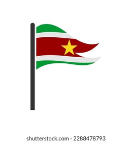 Suriname flags icon set, Suriname independence day icon set vector sign symbol