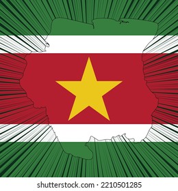 Suriname Independence Day Map Design