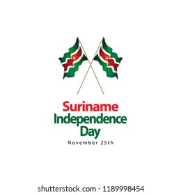 Suriname Independence Day Vector Template Design Illustration