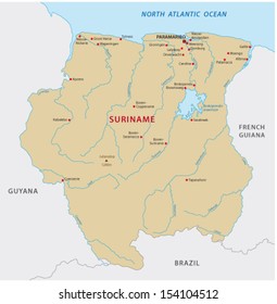 suriname map