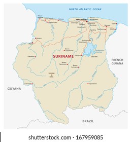 Suriname Map