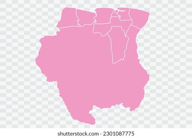 Surinam Map color rosa Archivos de calidad de fondo png