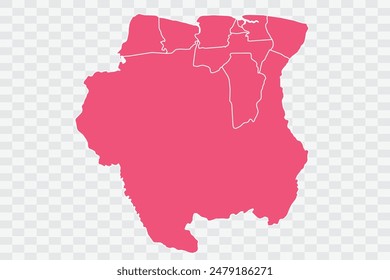 Suriname Map punch Color Background quality files png