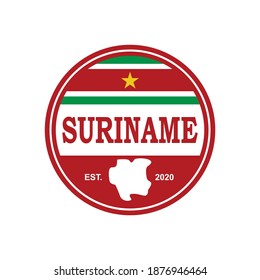 Suriname Map Vector , Country Logo