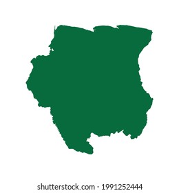 Suriname Map. Suriname Map vector illustration. Suriname Map silhouette