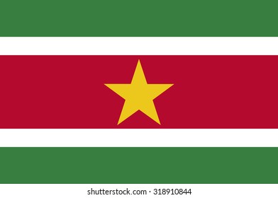 Suriname Nation Flag