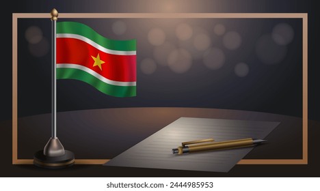 Suriname National Day, template banner vector Illustration