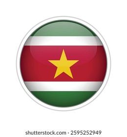 Suriname national flag Official state symbol of country.