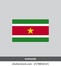 Suriname national flag vector design