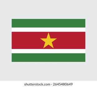 Suriname National Flag Vector Illustration