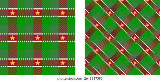 suriname pattern set. plaid background for decoration and etc. vector illustration