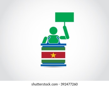 Suriname Podium Protest