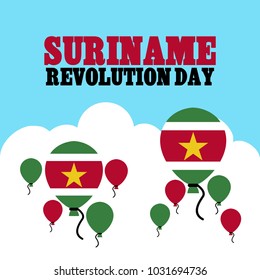 Suriname Revolution Day Illustration