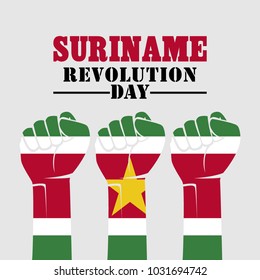 Suriname Revolution Day Illustration