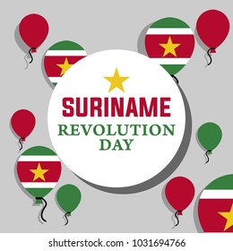 Suriname Revolution Day Illustration