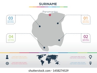 SURINAME-info graphics elements Vector illustration