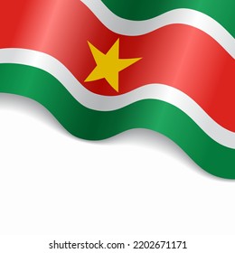 Surinamesischer Fahne grauer abstrakter Hintergrund. Vektorgrafik.