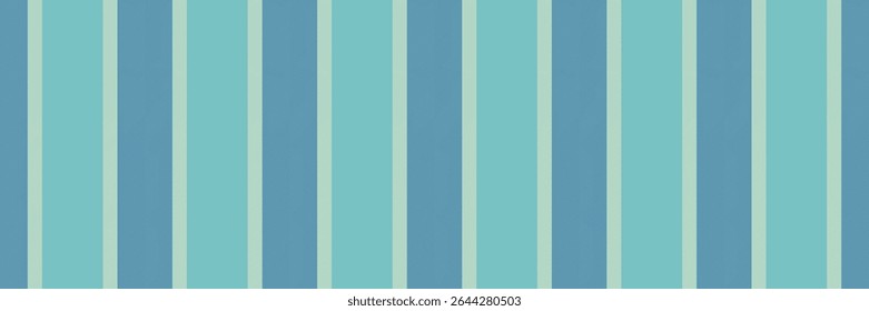 Surity vertical pattern textile, perfect vector lines background. Copular fabric stripe texture seamless in cyan and blue colors palette.