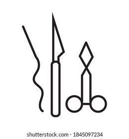 surjery tools line style icon vector illustration design