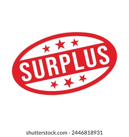 SURPLUS Rubber stamp design. VECTOR ILLUSTRATION.