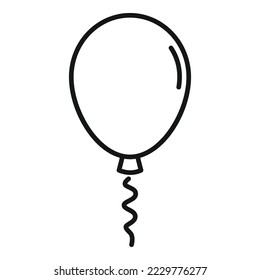 Surprise balloon icon outline vector. Gift present. Wow effect