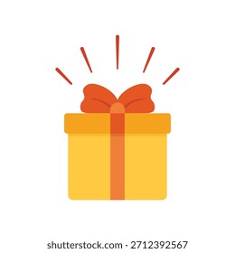Ilustración plana de la caja sorpresa - editable