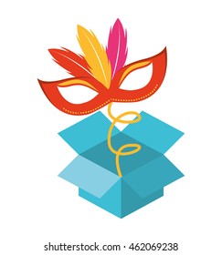surprise box Fools Day icon vector illustration design