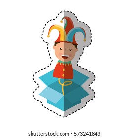 surprise box fools day vector illustration design