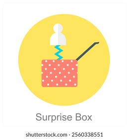 Surprise Box and gift icon concept