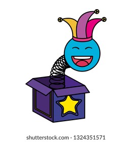 surprise box with happy fool face